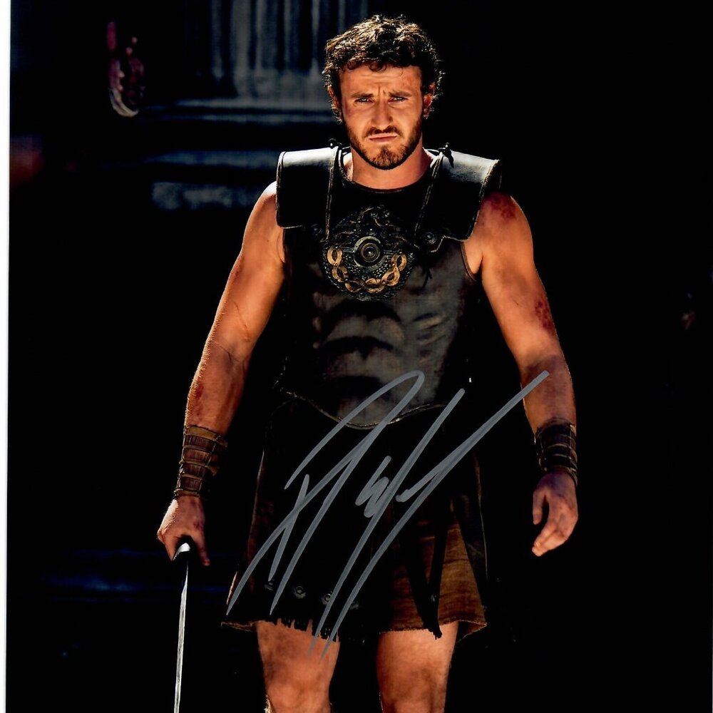 Paul Mescal Gladiator II Movie Actor As Lucius Verus Signed 810 Photo